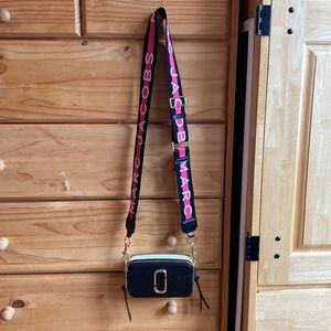 Marc Jacobs The Snapshot Bag Black and Pink